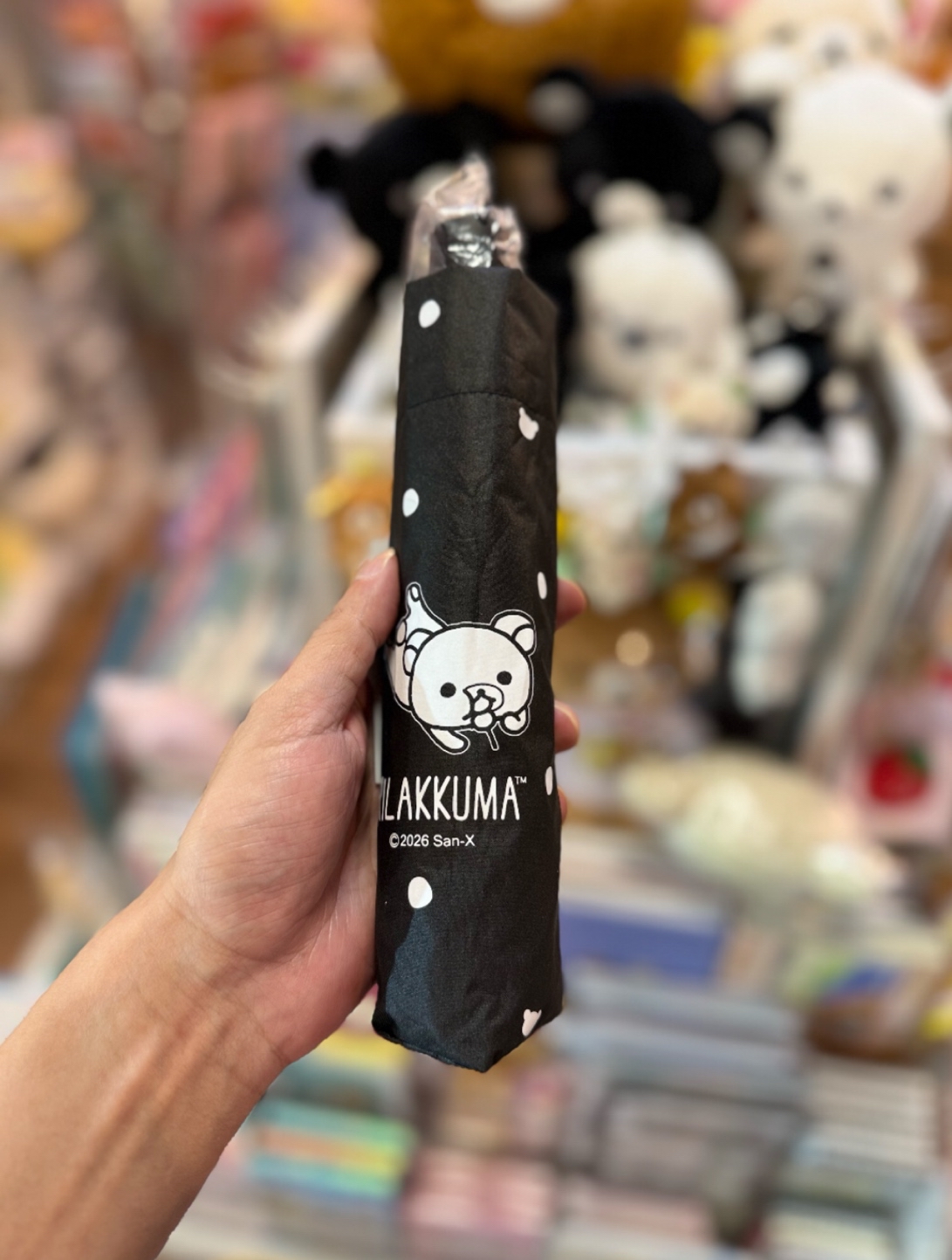 《現貨》全新韓國限定 Rilakkuma黑白系列防UV輕身縮骨雨傘