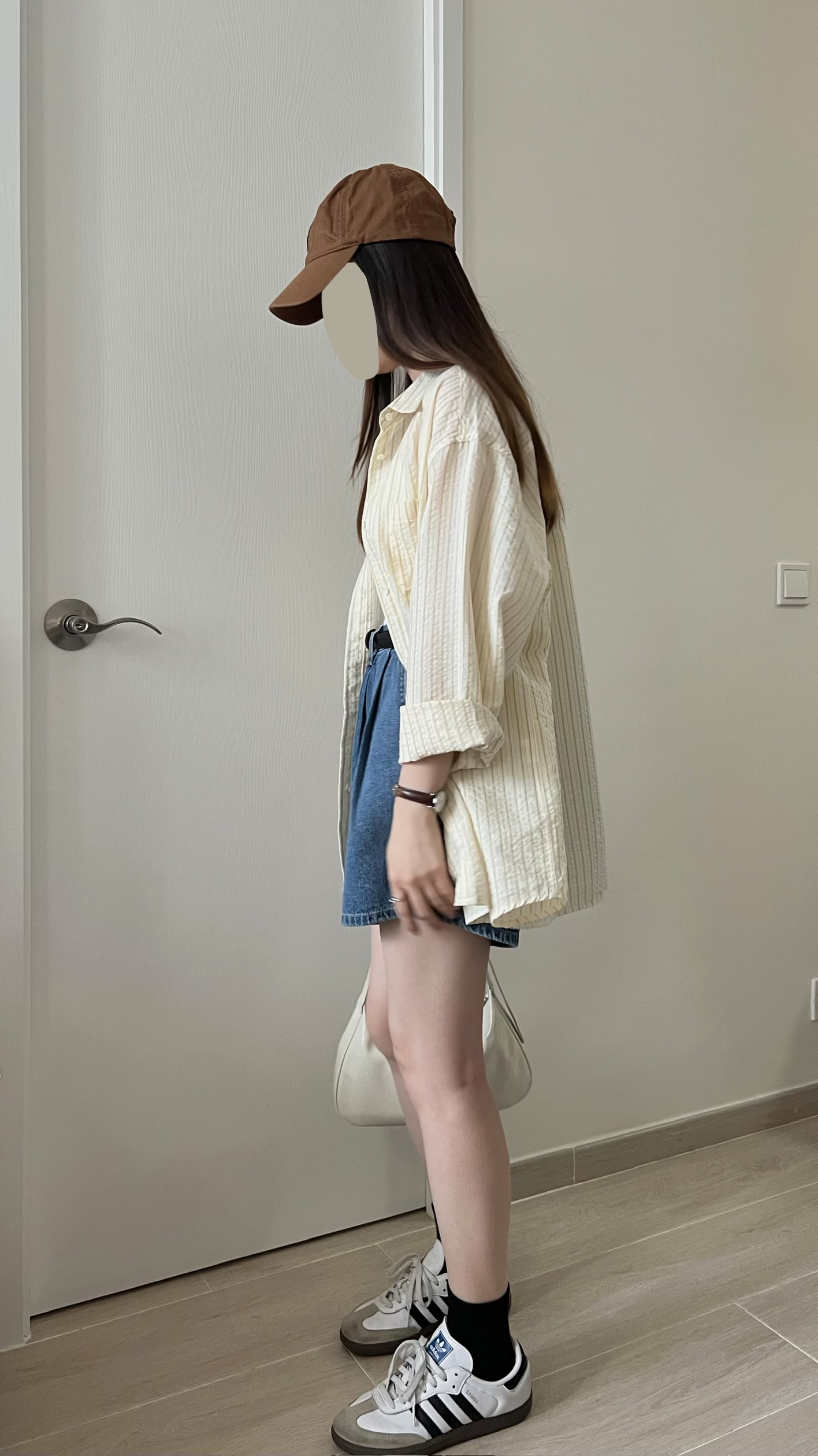 檸檬皺皺條紋恤衫 免熨