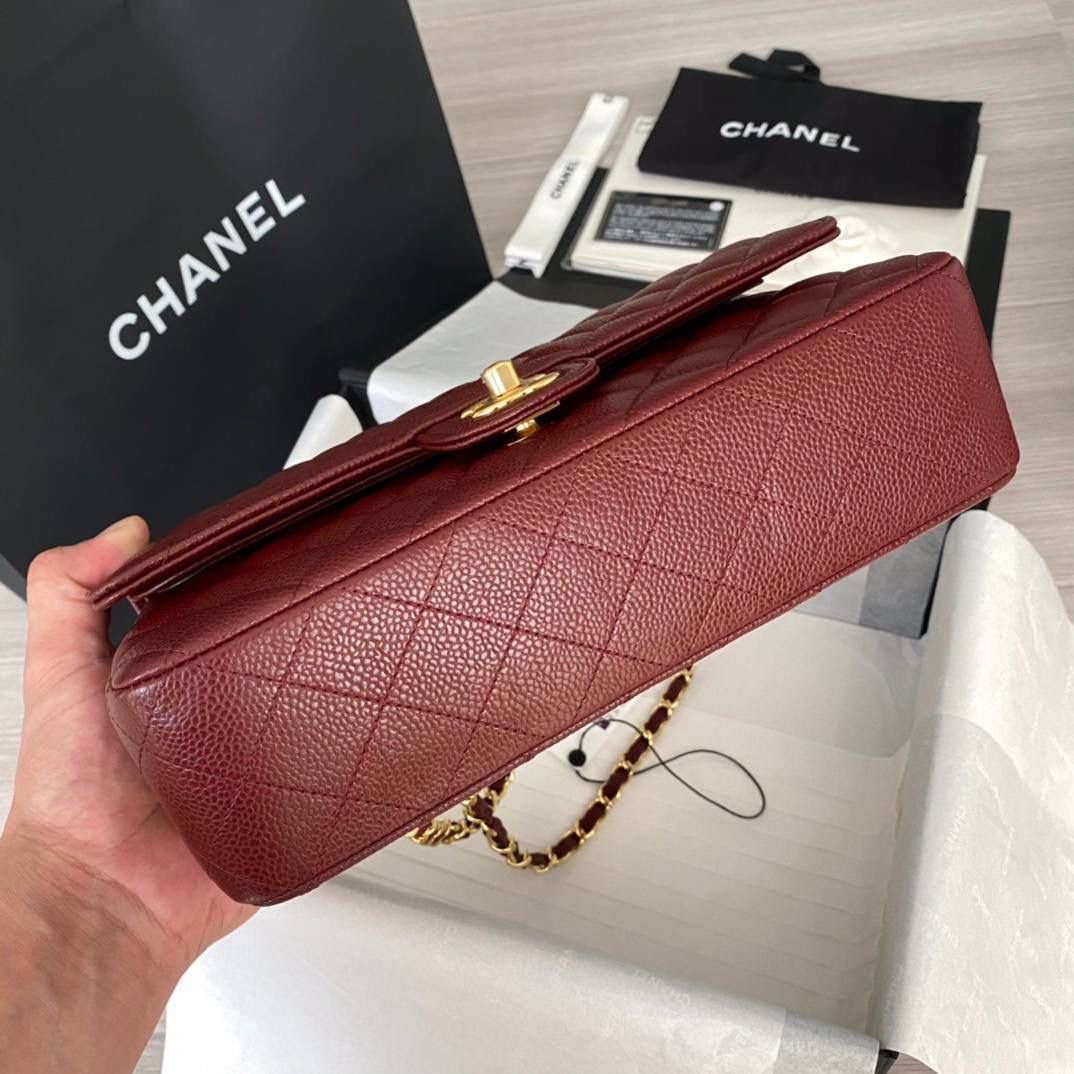 CF枣红金25cm❤️‍🩹 我们家的货出来就是风靡全网 独家正品原厂皮渠道货、荔枝纹银扣出货啦！ 独家渠道货，真正的进口原厂货，正品工艺品质，我们确保所有材料，五金，车线，油边都达到正品百分百的原厂渠道材料，连味道都能一样‼️🔥