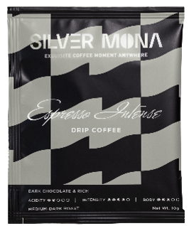 Espresso Intense 意大利特濃 掛耳濾泡式咖啡 單包10g Silver Mona Espresso Intense Drip Coffee Pack 10g 