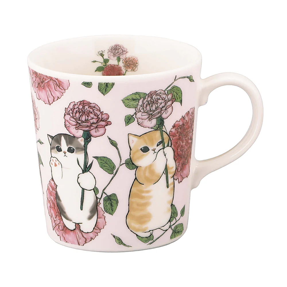 ✈️日本直日本Mofusand ×日比谷花壇 - 300ml馬克杯 ( 粉紅色 / 米色 )