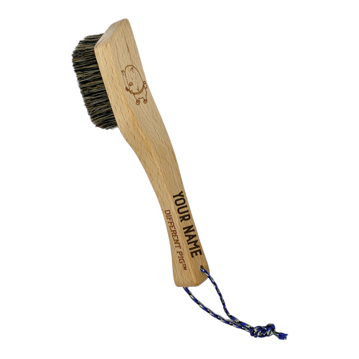 【來字刻名】𝗗𝗜𝗙𝗙𝗘𝗥𝗘𝗡𝗧 𝗣𝗜𝗚™ OG brush with name carving 刻名大豬掃連掛繩