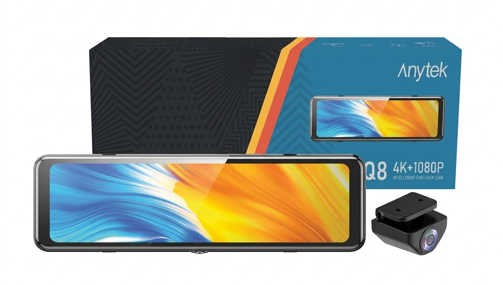 Anytek Q8 4K超高清流媒體後視鏡行車紀錄儀