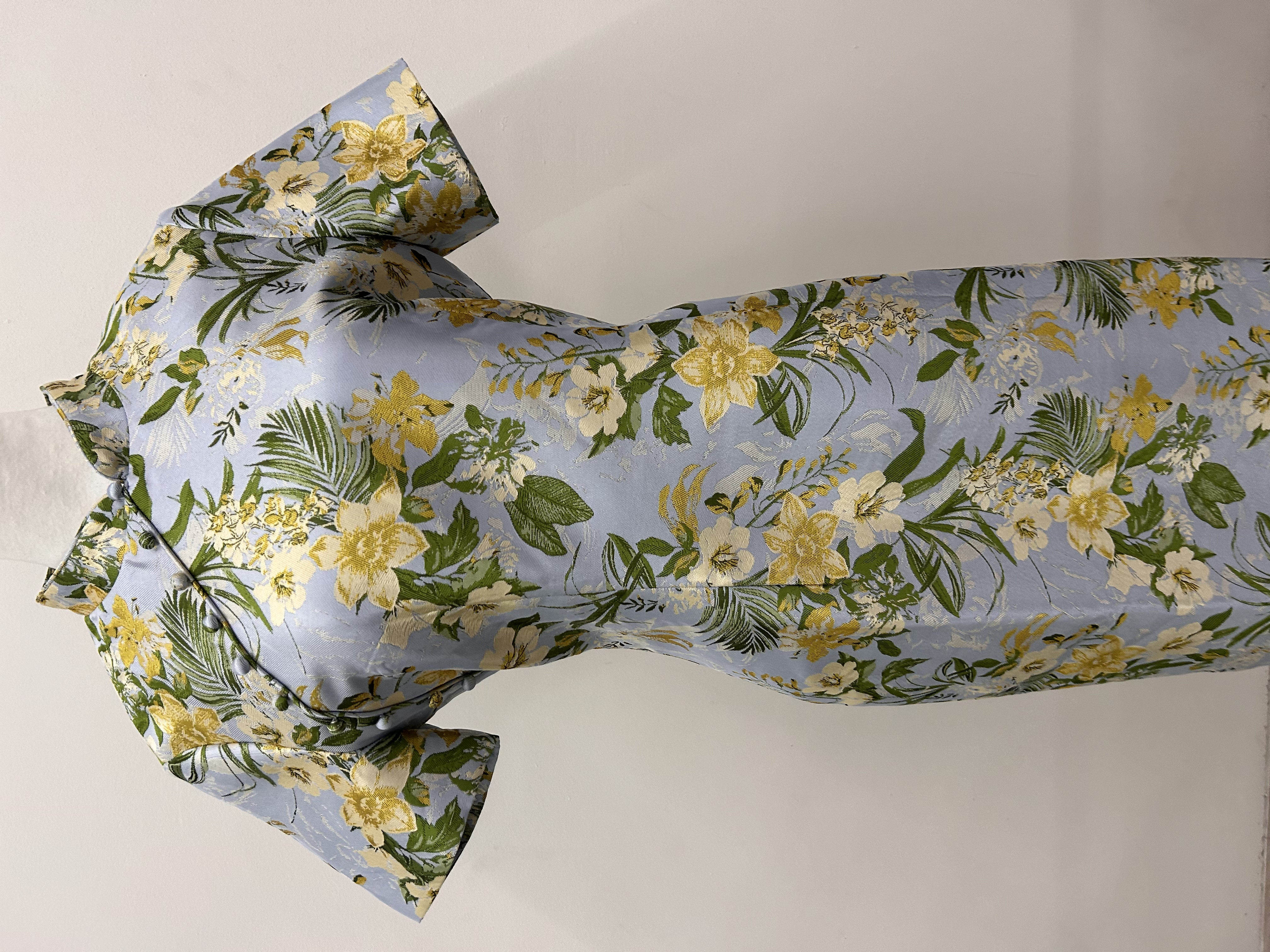 565.WB Midi Length Qipao with Sleeve - Pink