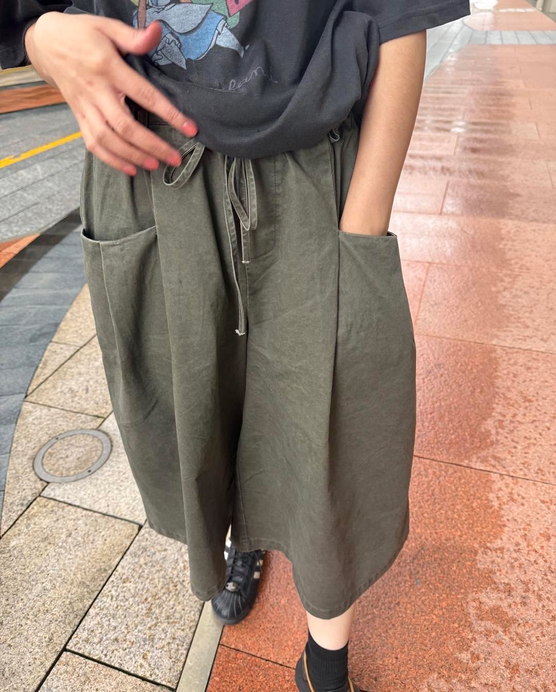 束繩休閒七分褲