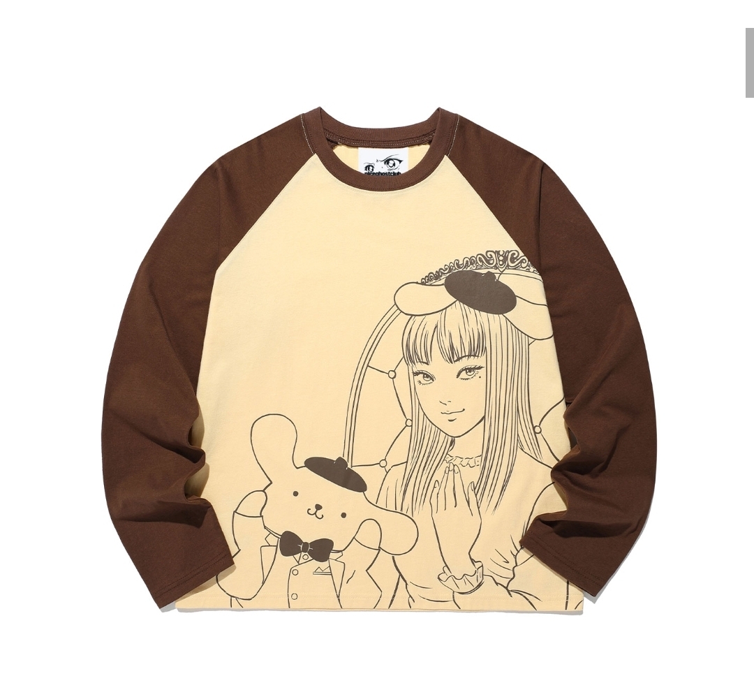伊藤潤二  × Sanrio × niceghostclub 聯動限定系列｜黃色玉桂狗Tee款