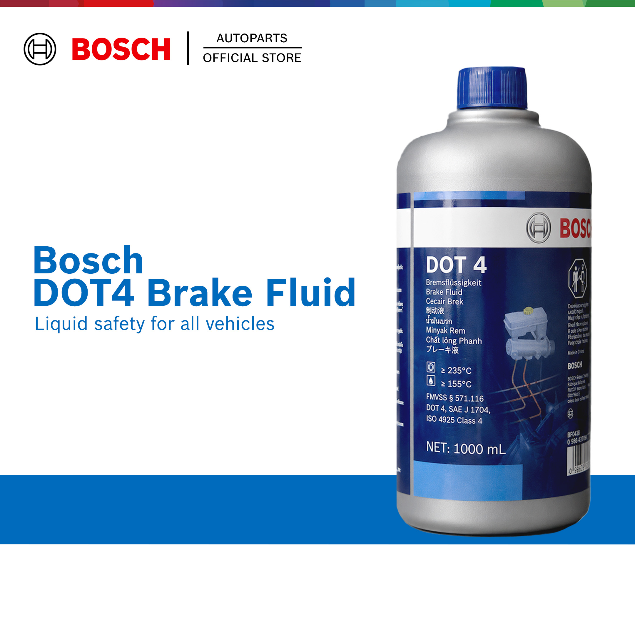 BOSCH DOT 4 BRAKE FLUID 1000ML