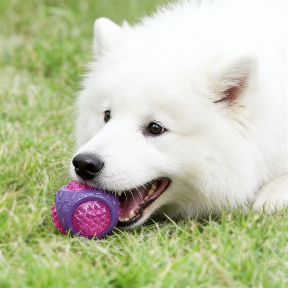 耐咬磨牙發光鑽石寵物玩具 紅色 UB0256