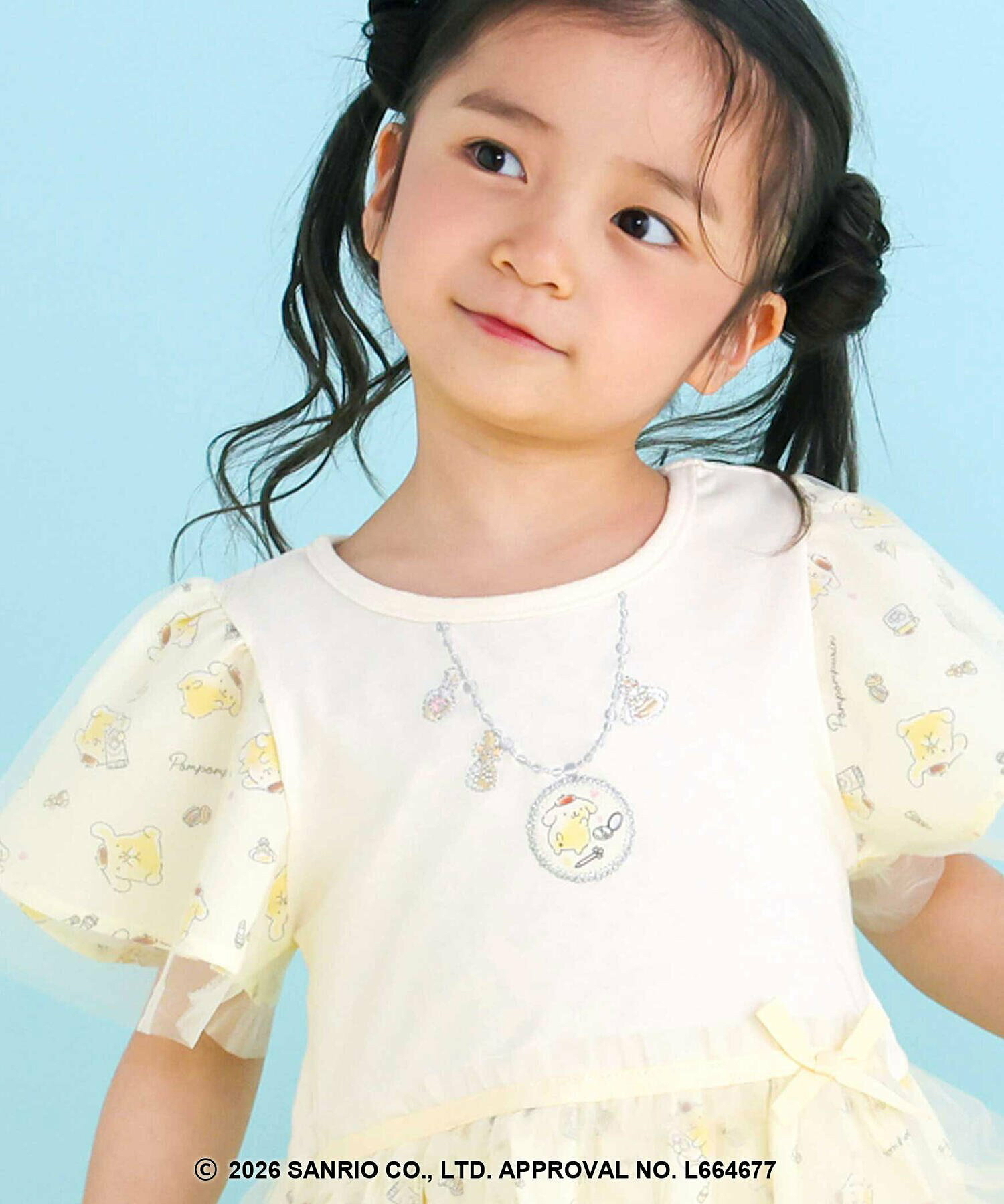 🇯🇵預訂 日本直送🇯🇵Slap Slip x Sanrio系列兩色人物印花頸鏈刺繡薄紗短袖連身裙