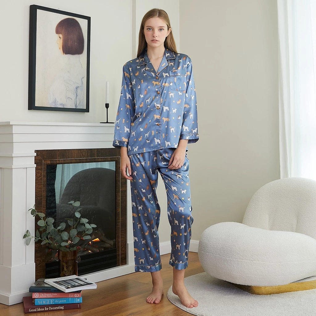 預購 | LingOrm - Lingling 同款睡衣 vana sleepwear official Lovely Dog Satin Pajamas 