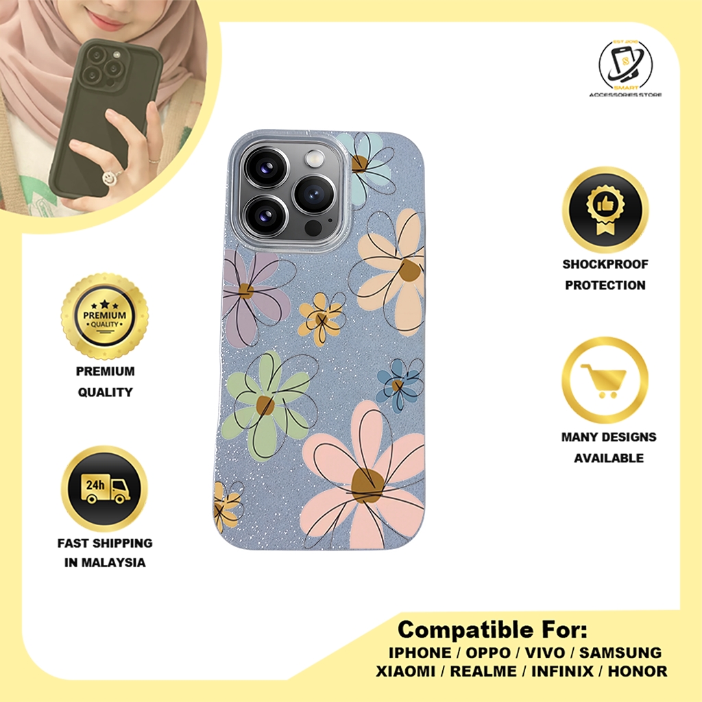BLING CASE PHONE FOR IPHONE - DESIGN FLOWER E