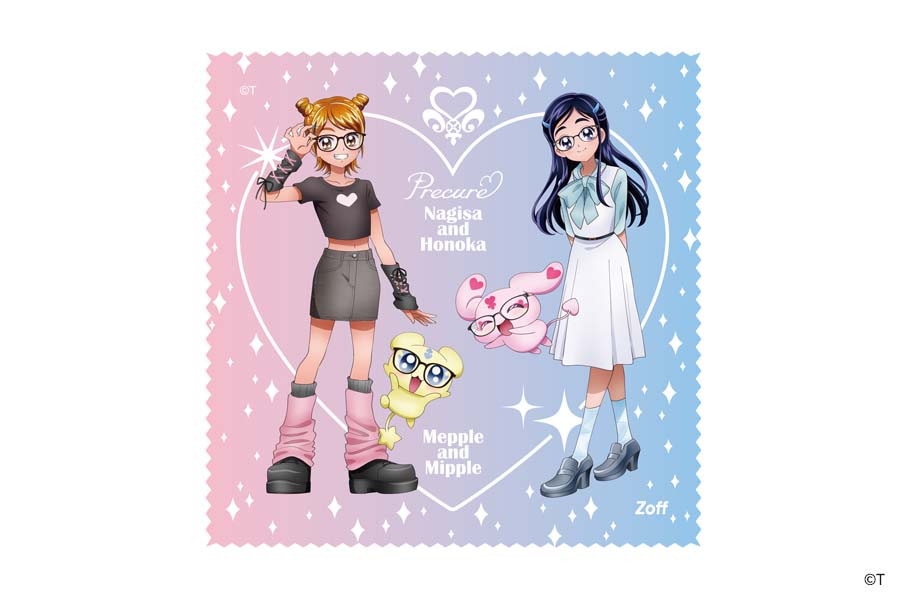 Zoff 光之美少女 PreCure Max Heart 眼鏡連眼鏡布 黑天使＆雪天使 Model #P-PCG1056 [Zoff] (PRE-ORDER) [2026/11]