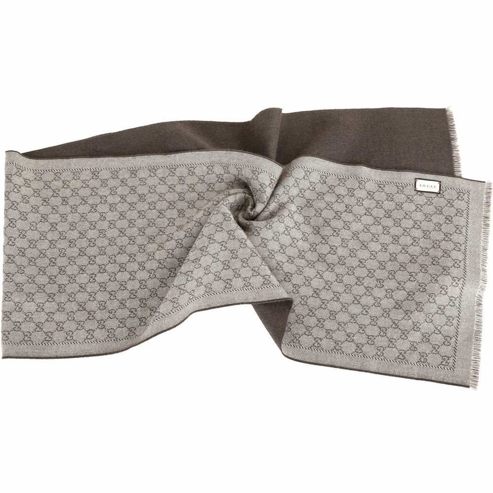 現貨 Gucci GG Jacquard 米棕色緹花披肩式圍巾