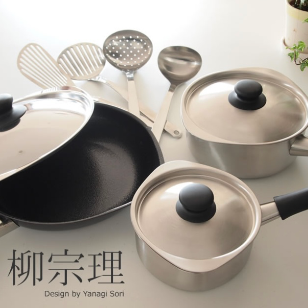 柳宗理高碳鋼窒化加工單手網紋煎鍋連不鏽鋼蓋 (適用於電磁爐)