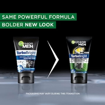 GARNIER MEN 100ml Turbo bright Super Duo Foam