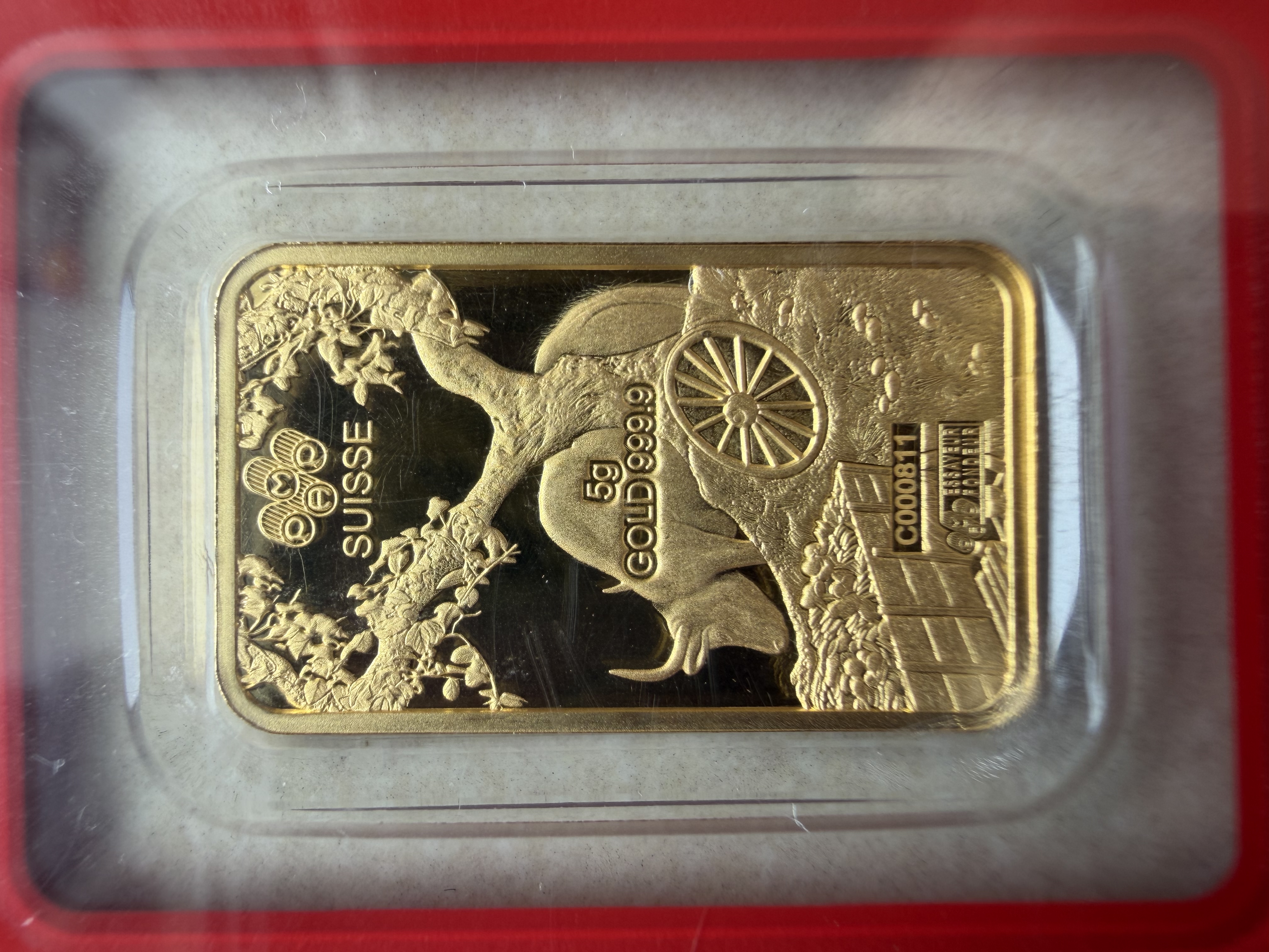(SN811) PAMP Lunar Ox 2021 5g 🇨🇭Fine Gold Bar Emas 999.9 生肖牛