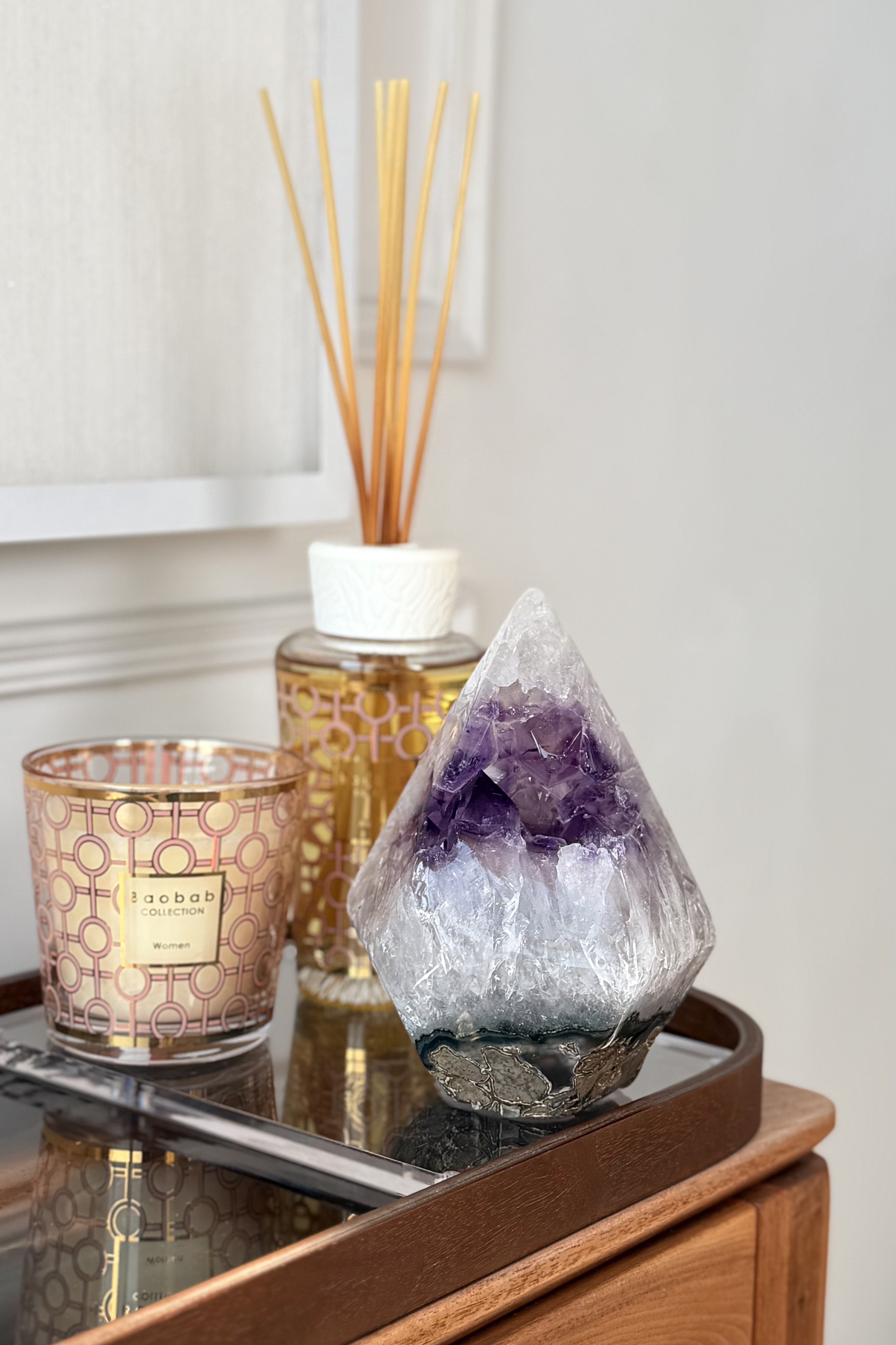 ༒ 1.6kg+ 15.6cm 紫水晶塔尖༒  AM.7033C9AGJS20-RA27*1AAM