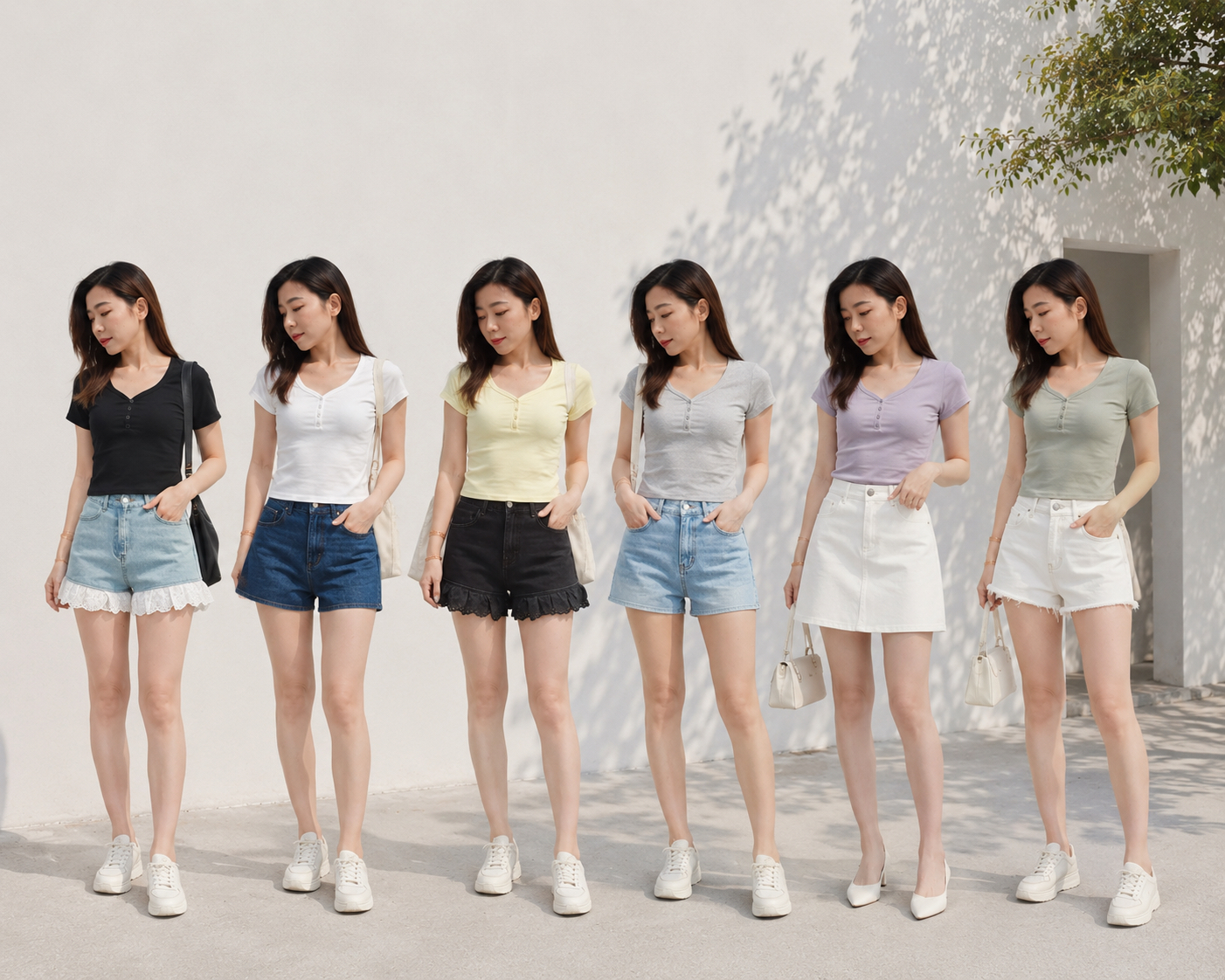 823659 Casual Cotton Top 百搭弹力上衣