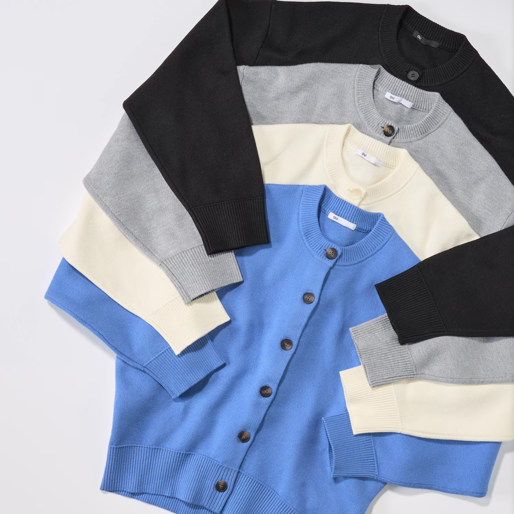 GU Sweat-like Knit Dolman Sleeve Cardigan