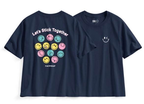 S.W.SMILEY®寬版印花T恤-04-女