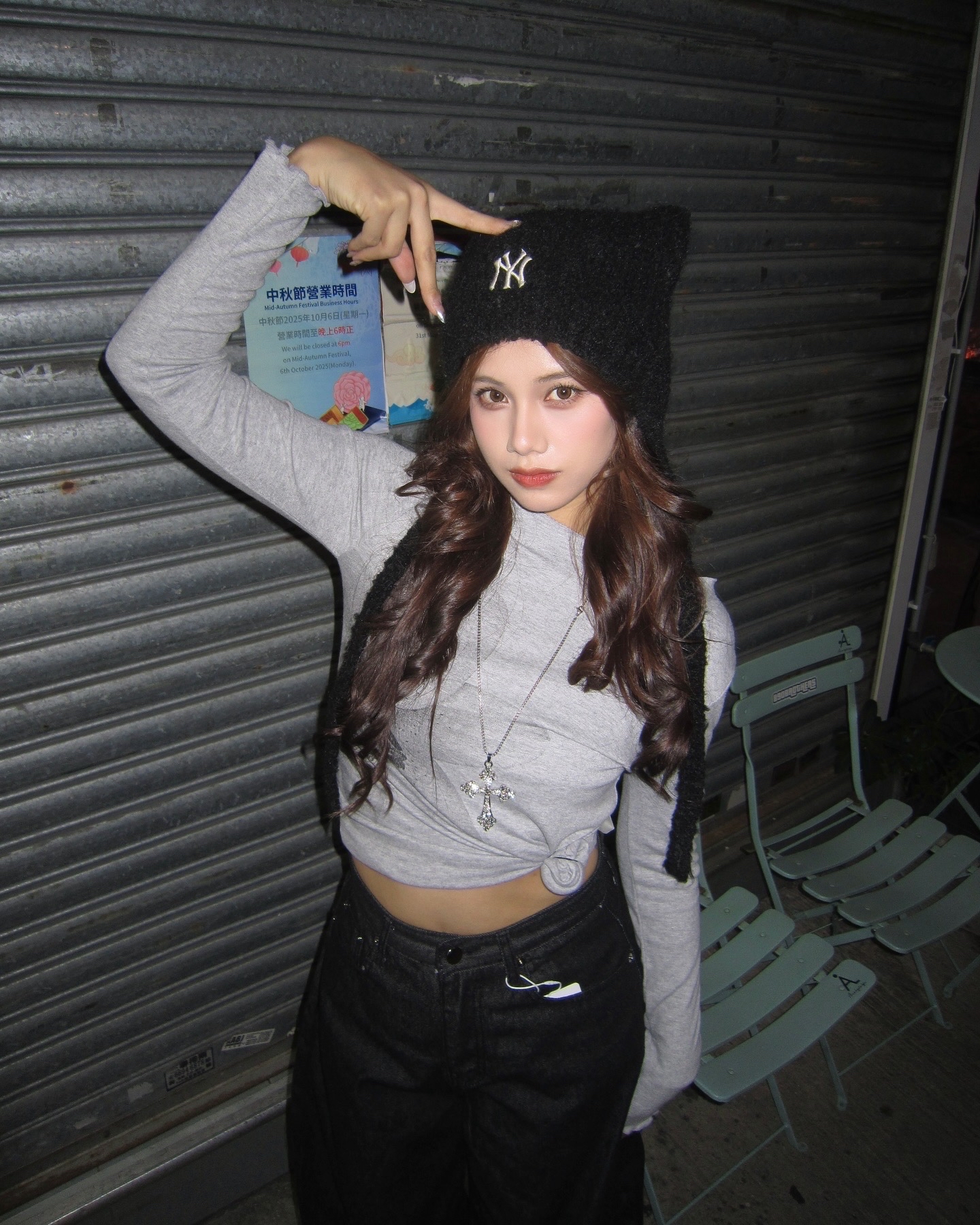 韓國直送🇰🇷MLB MEOW KNIT BEANIE貓耳冷帽/兩款都有！