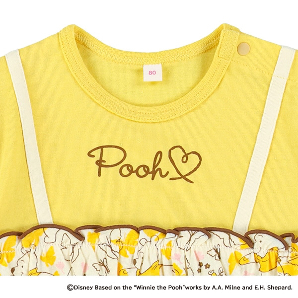 🇯🇵預訂 日本直送🇯🇵Winnie the pooh小熊維尼假兩件短袖包屁衣