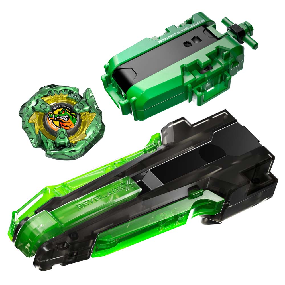 Pre Order 爆旋陀螺X 巨鱷粉碎 BEYBLADE X Bite Croc 2-60Q 拉線發射器 連限定手柄套裝 (美版) (預訂)
