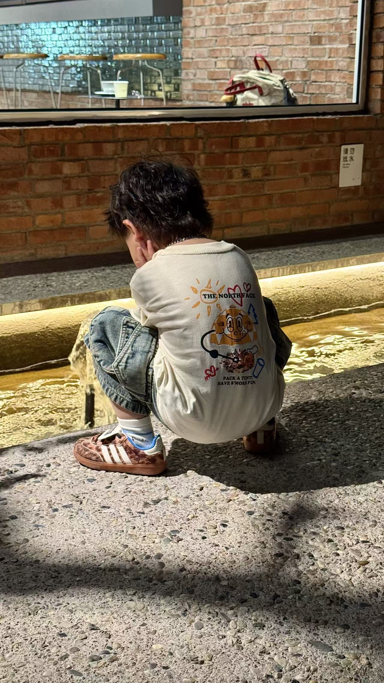 0642  親子❤️ TNF露營短袖+迷彩/牛仔褲