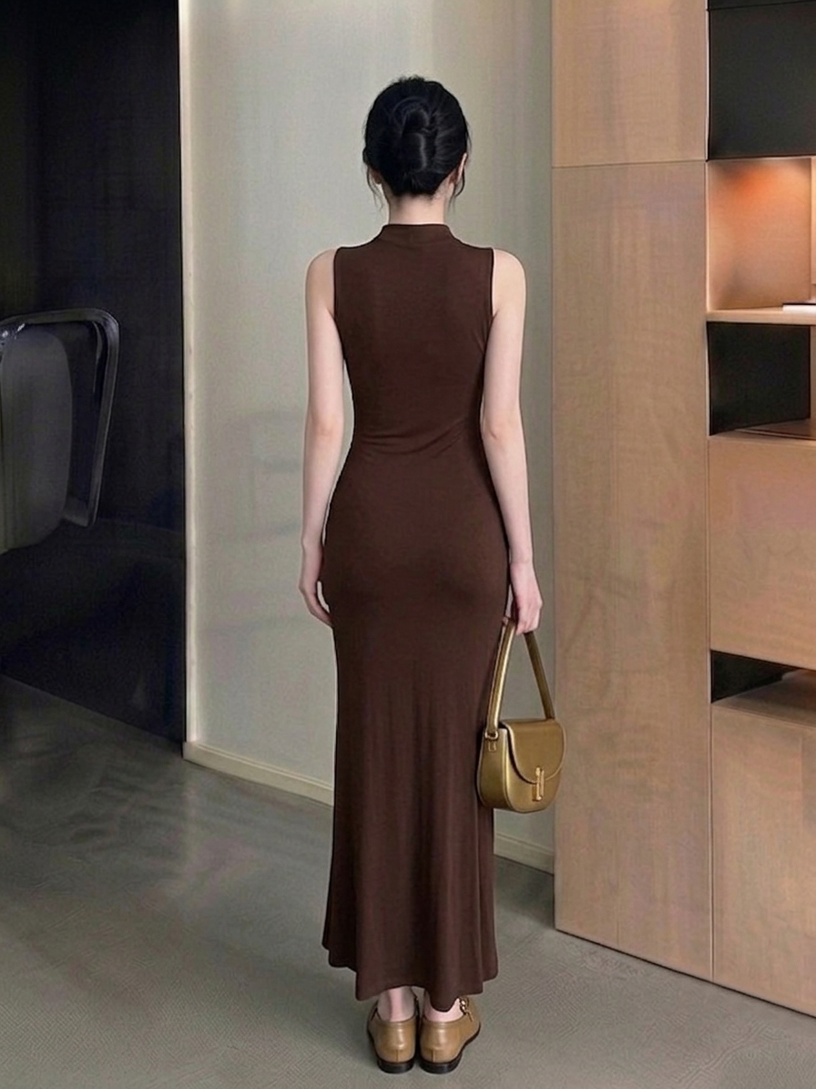Front Tie Cotton Dress M245