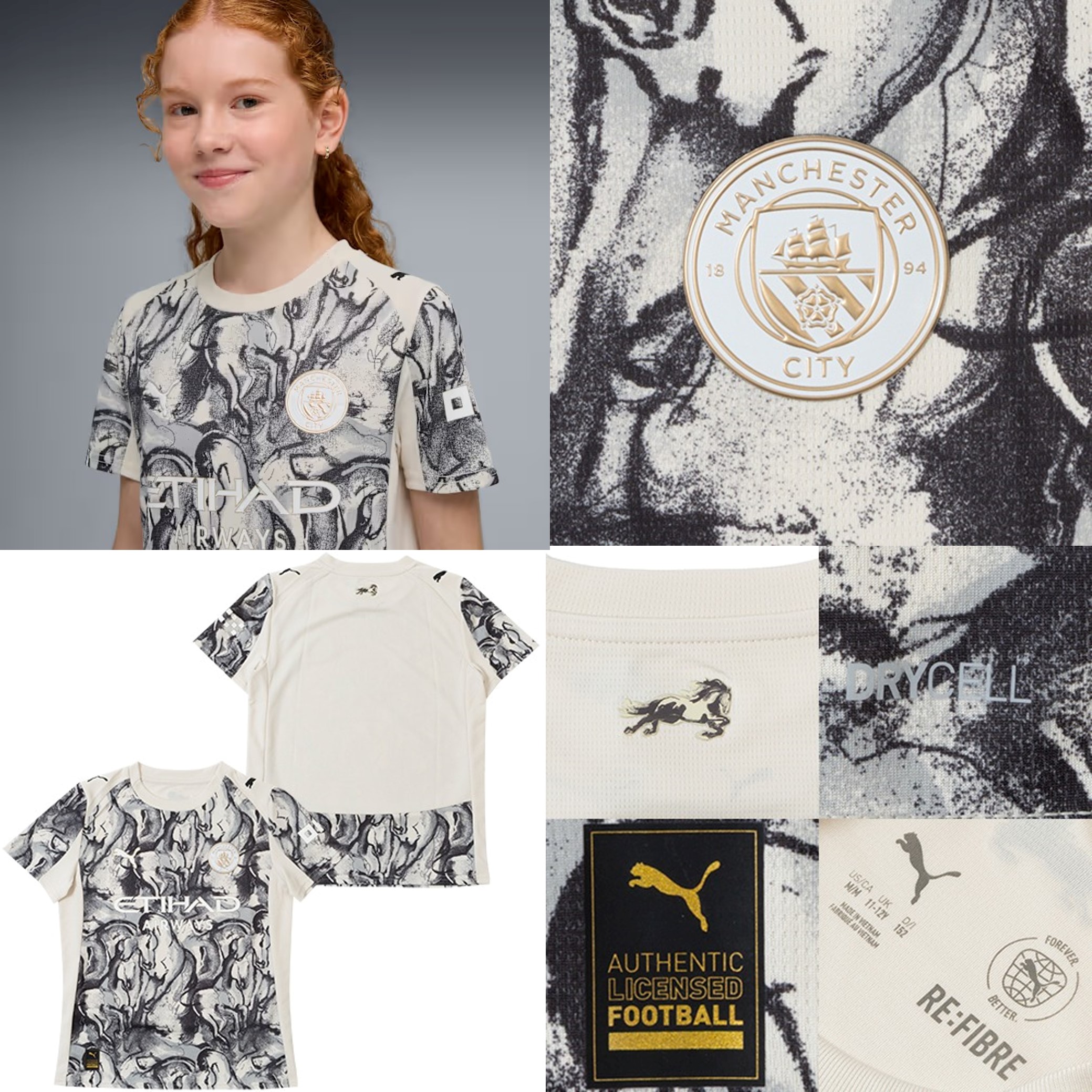 🐎🎊 Puma Manchester City 曼城馬年特別版大童球衣 (可加印字章) 785895