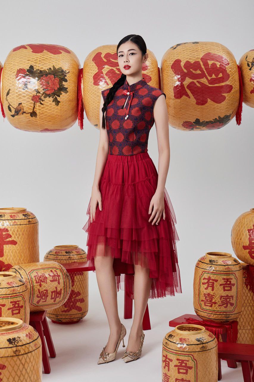 出袖显瘦旗袍上衣 2621