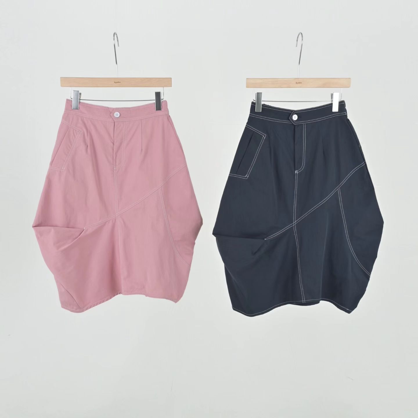 幾何拼接Playful寬鬆半裙