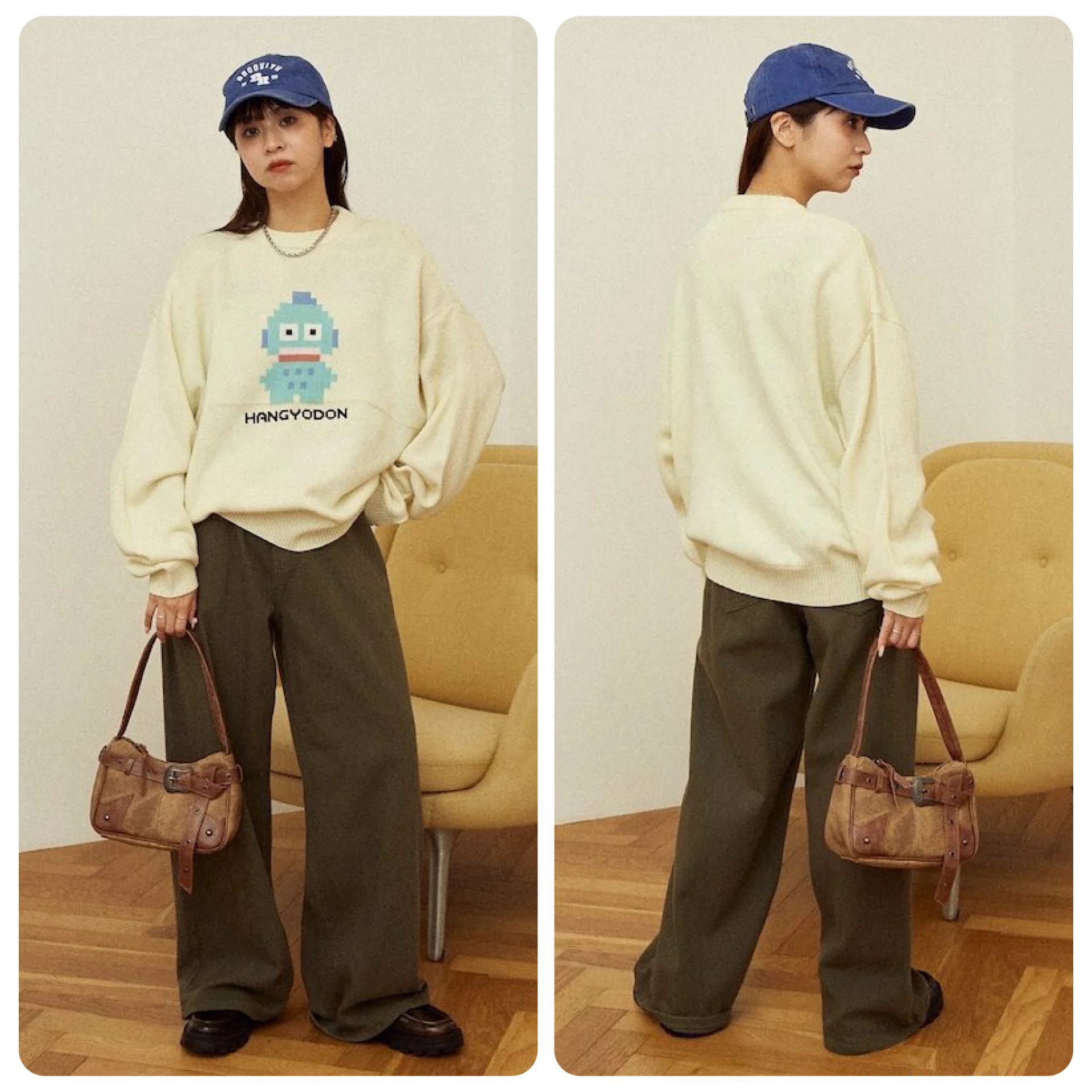 日本預訂📍日本水怪像素風格圖案冷衫