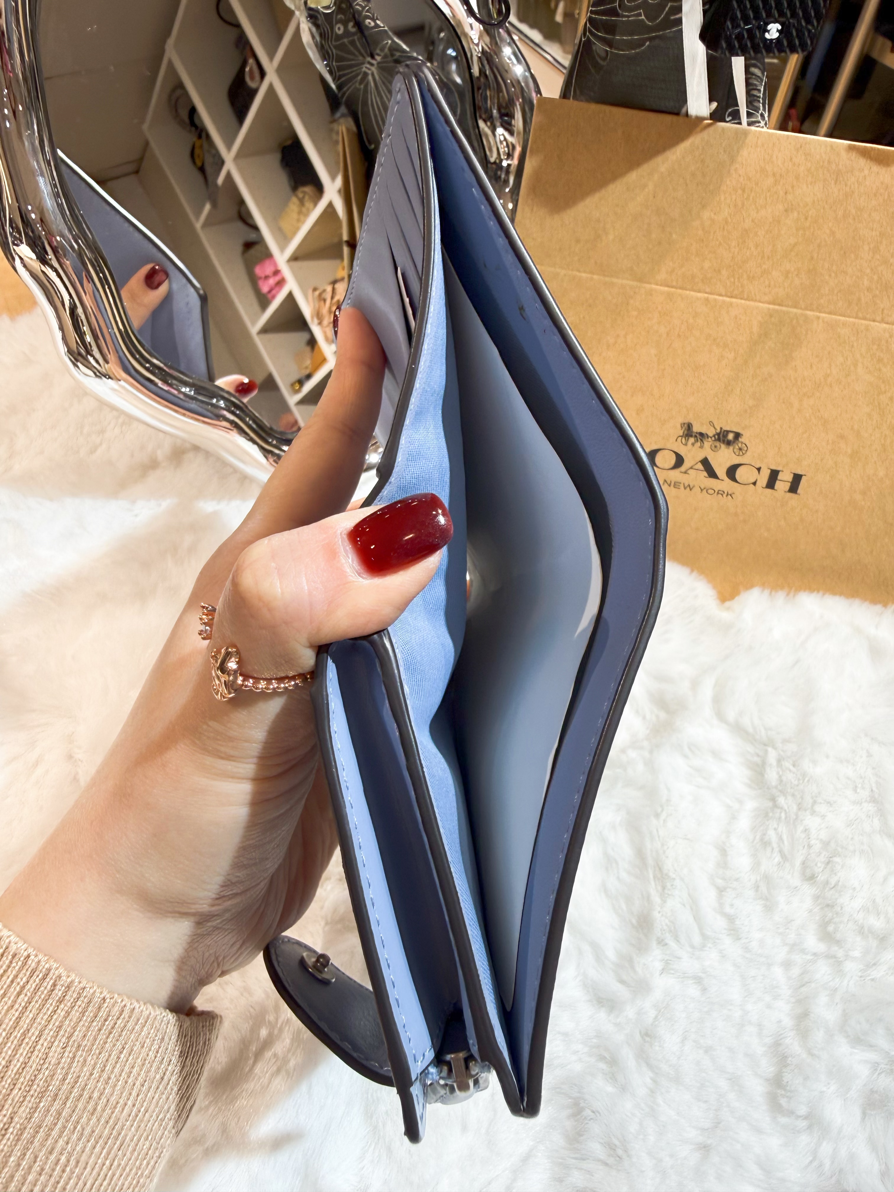 Coach medium wallet logo/m/blue