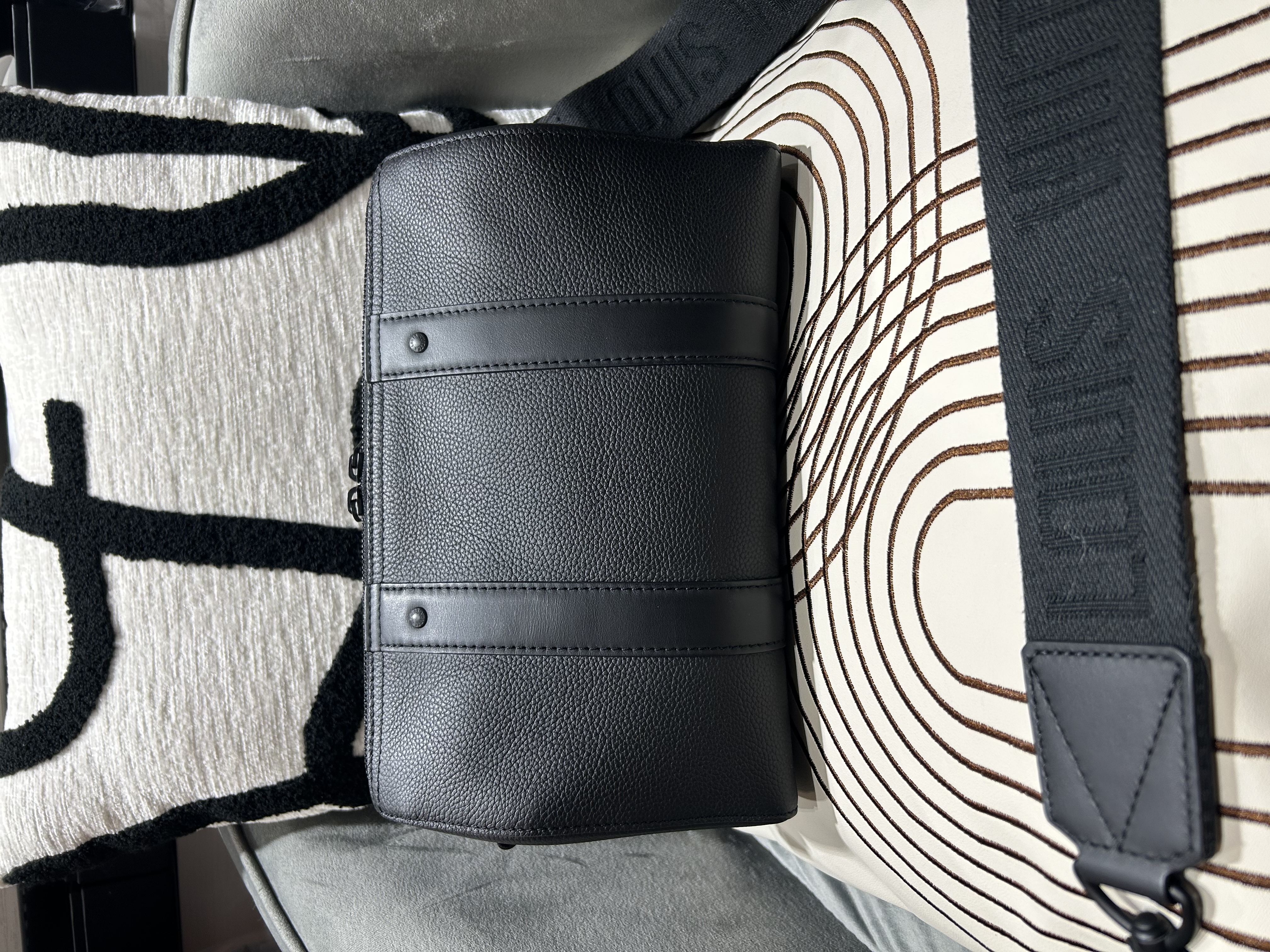 Lv city keepall M59255 黑色Aerogram粒面小牛皮 100%Authentic ,98%new ✅NFC✅dust bag✅盒