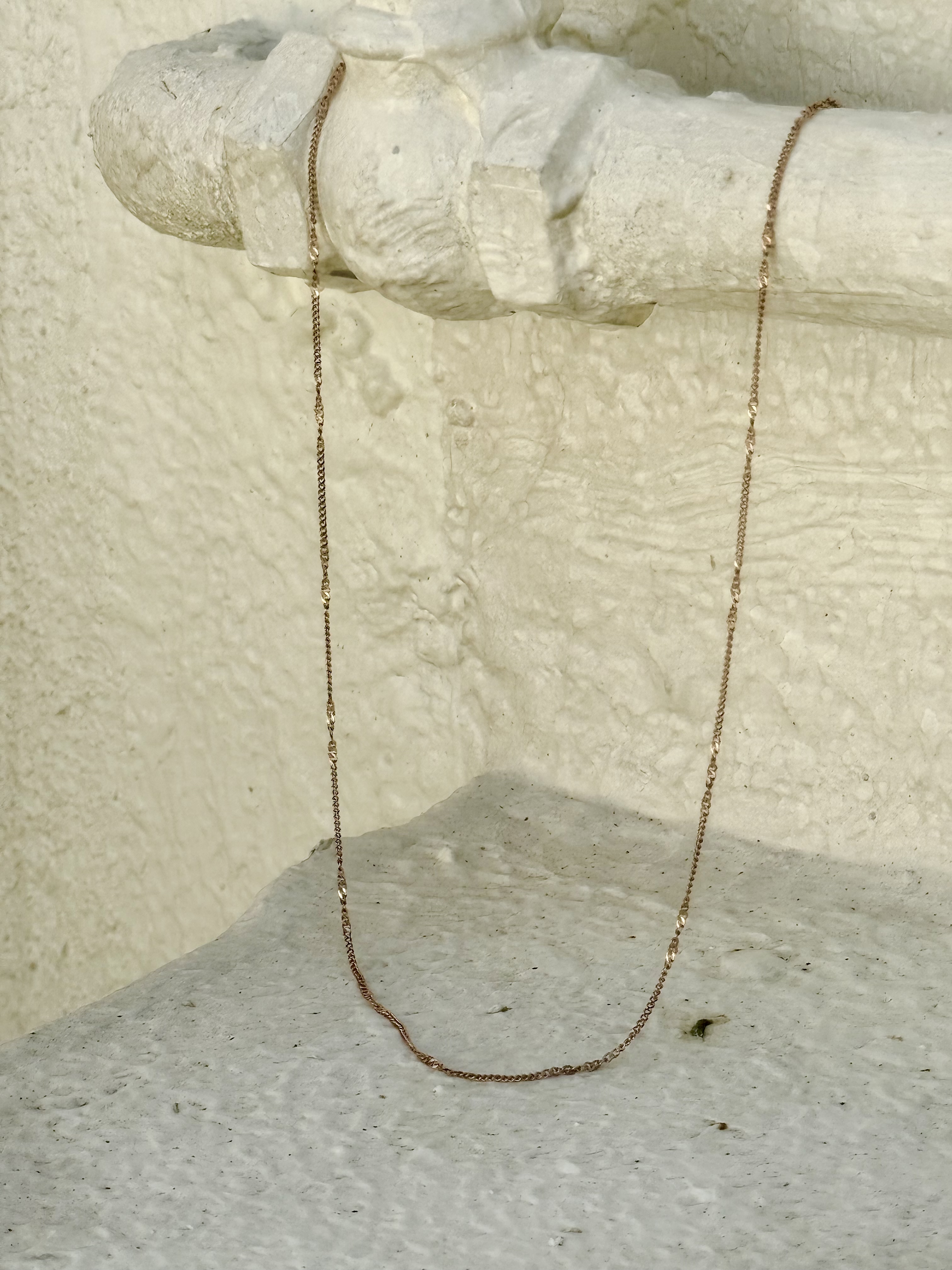 Rose twist stainless necklace