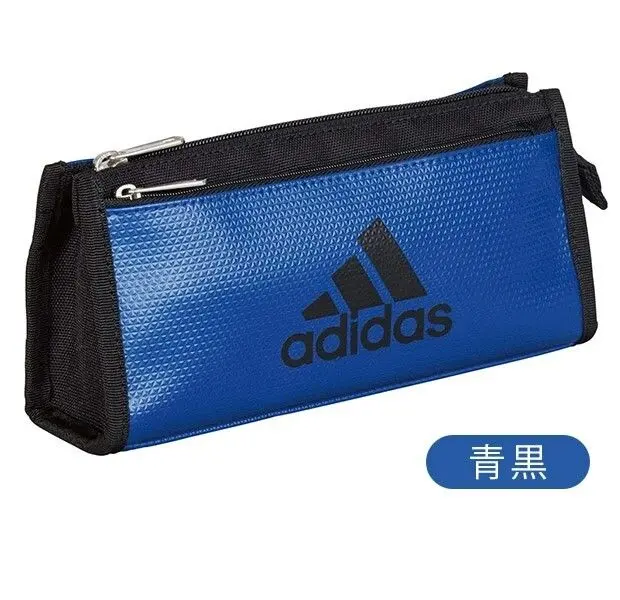 現貨🌸日本直送 | adidas日本版軟質雙層鉛筆袋/文具袋/收納包（藍）