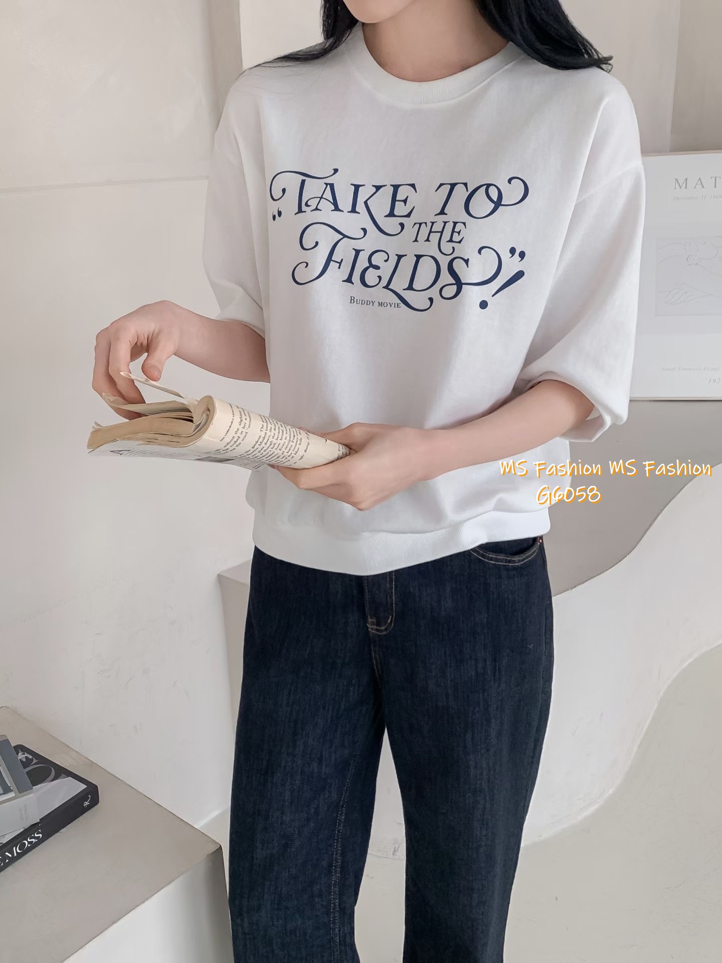 G6058 韓國🇰🇷拼色字母top