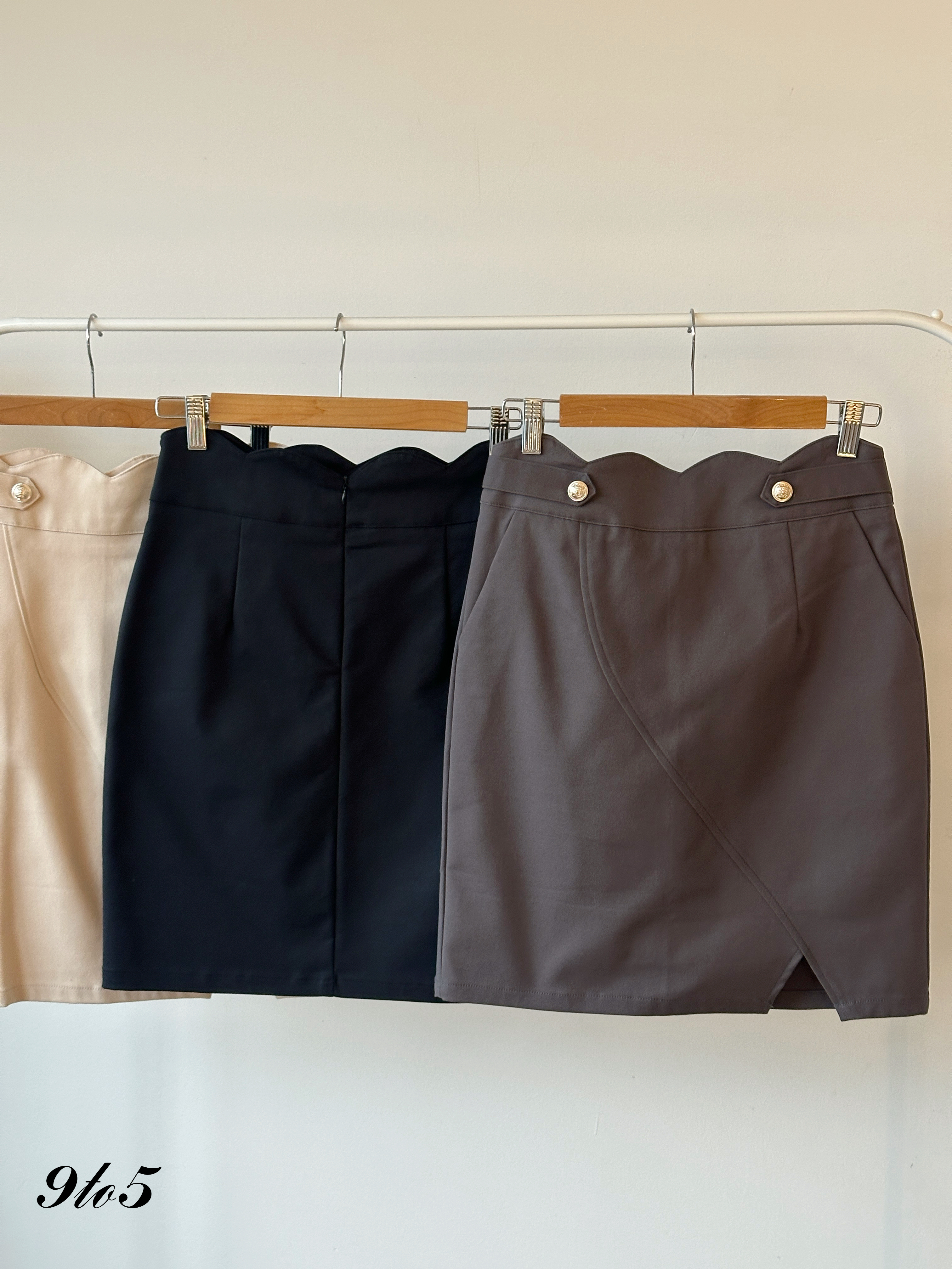 S1874 Midi Pencil Skirt - 3 Colors 