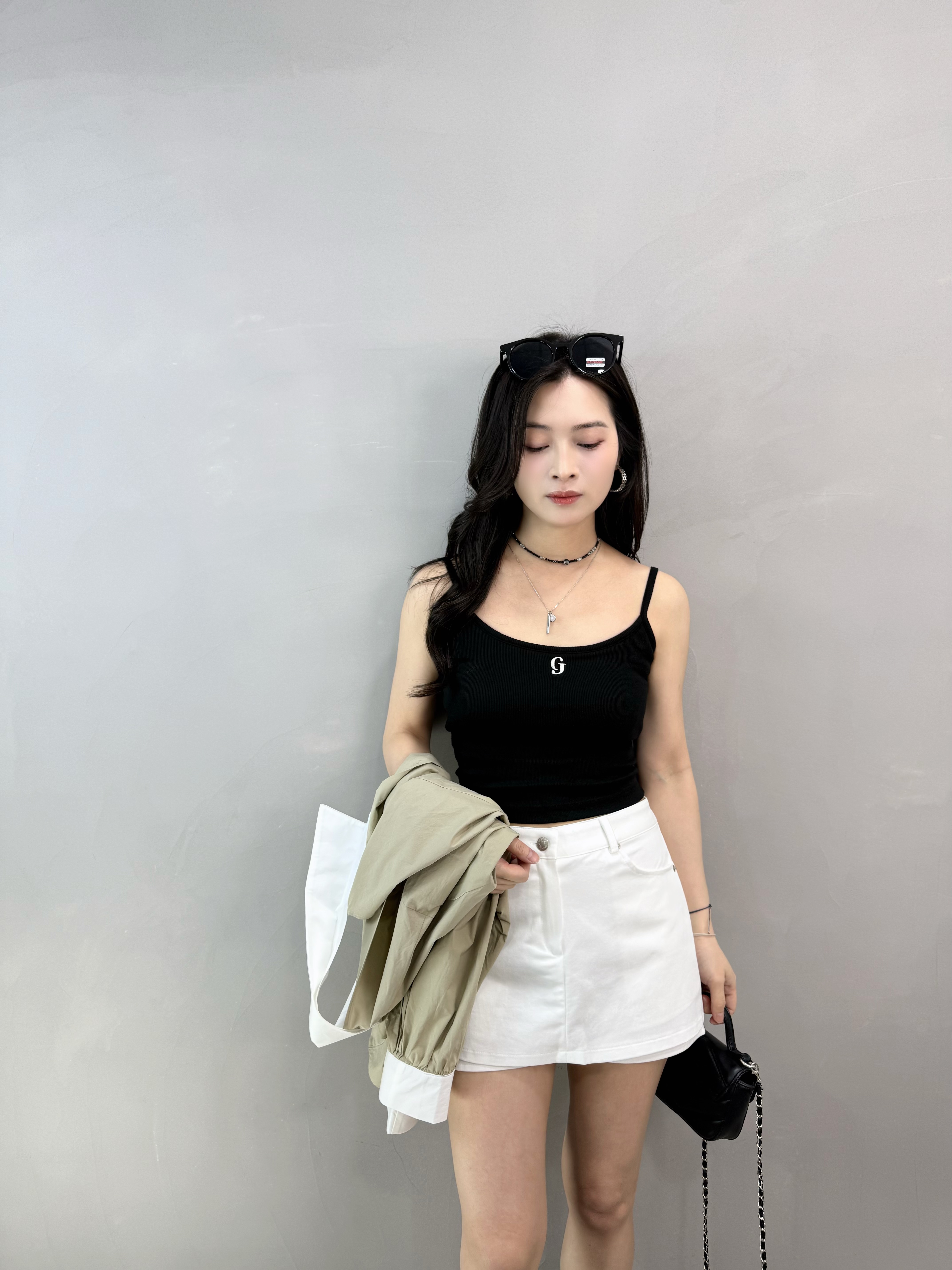 N73 CJ 暗紋吊帶Bra Top