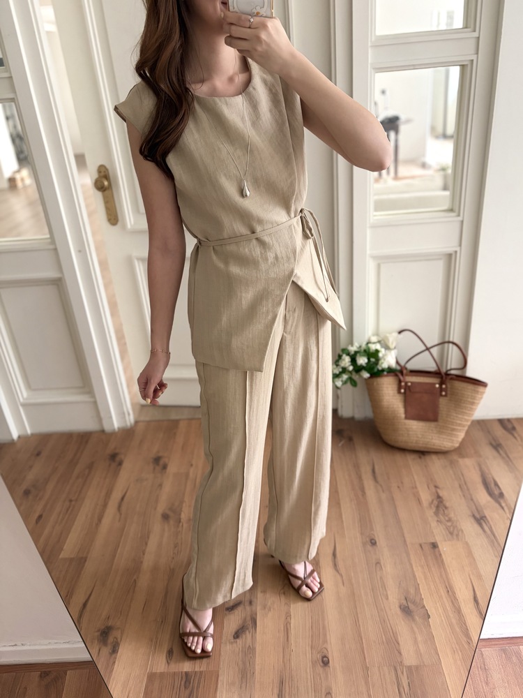 The Fine Linen Summer Set (Beige)