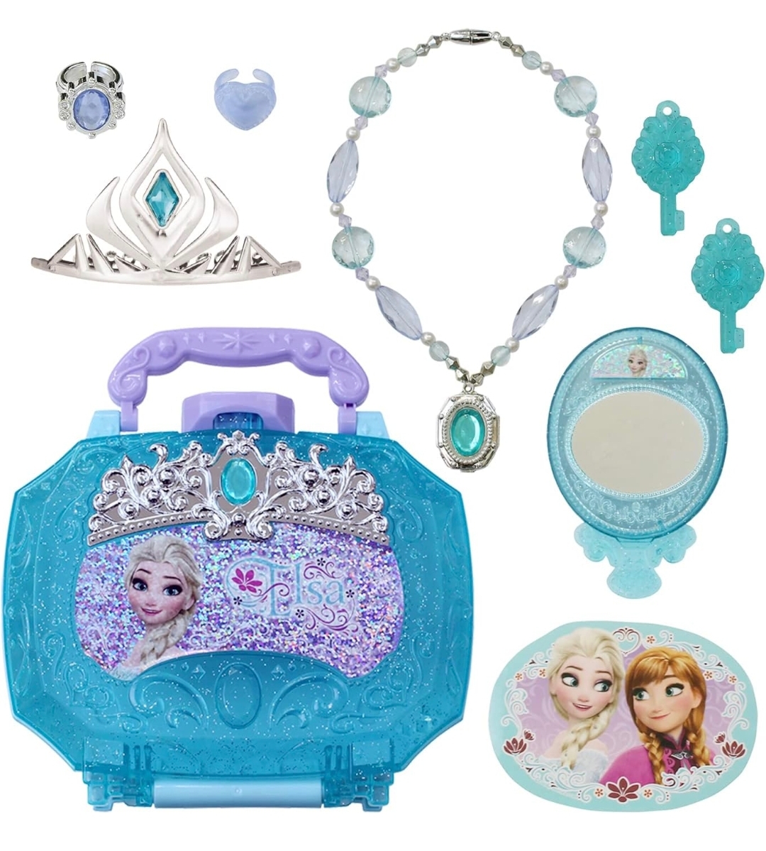 日本Disney Frozen Elsa 冰雪奇緣Elsa 公主皇冠首飾盒扮靚系列