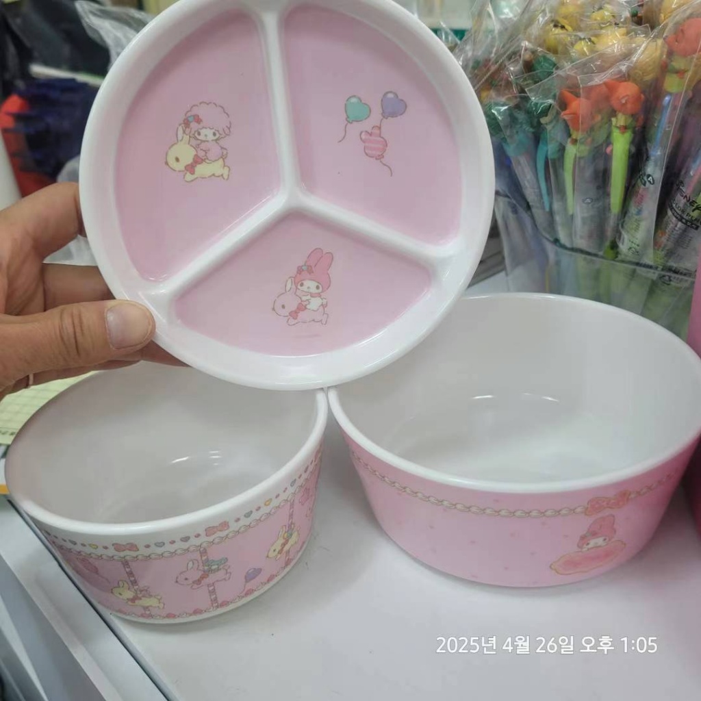 【預訂】韓國直送 Sanrio 三層兒童餐具 