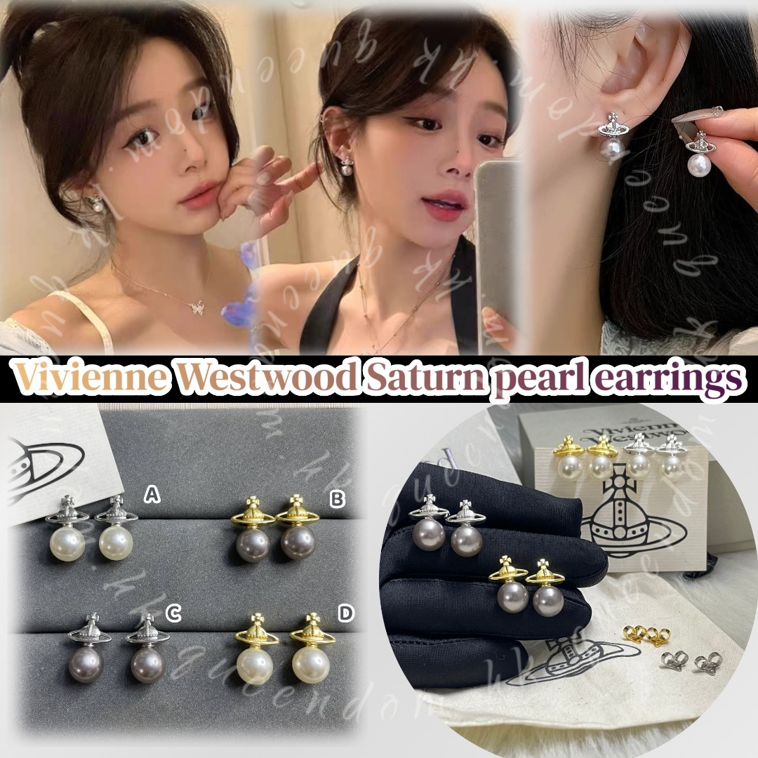 Vivienne Westwood Saturn pearl earrings 珍珠耳環