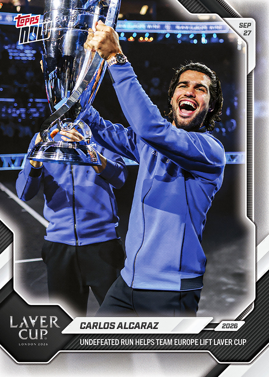 Carlos Alcaraz - 2026 Topps NOW® Tennis #27 Laver Cup 冠軍紀念卡【團購】