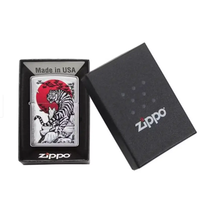  Zippo 紅日白虎 Asian Tiger Design 防風打火機 原裝行貨 美國製造 29889 