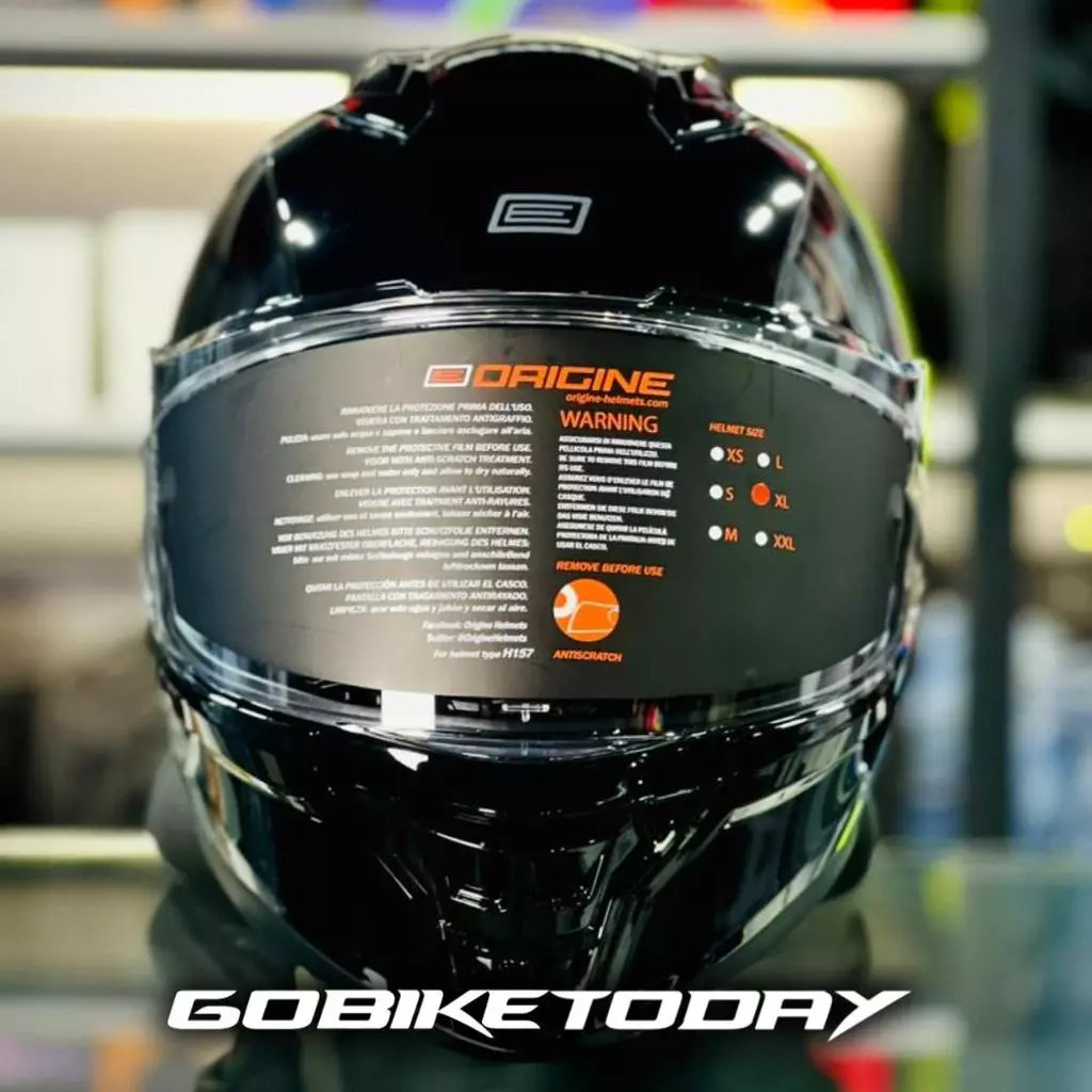 ORIGINE PISTA GLOSS BLACK Helmet | Lightweight Racing Helmet | Stylish & Comfortable | ECE 22.06