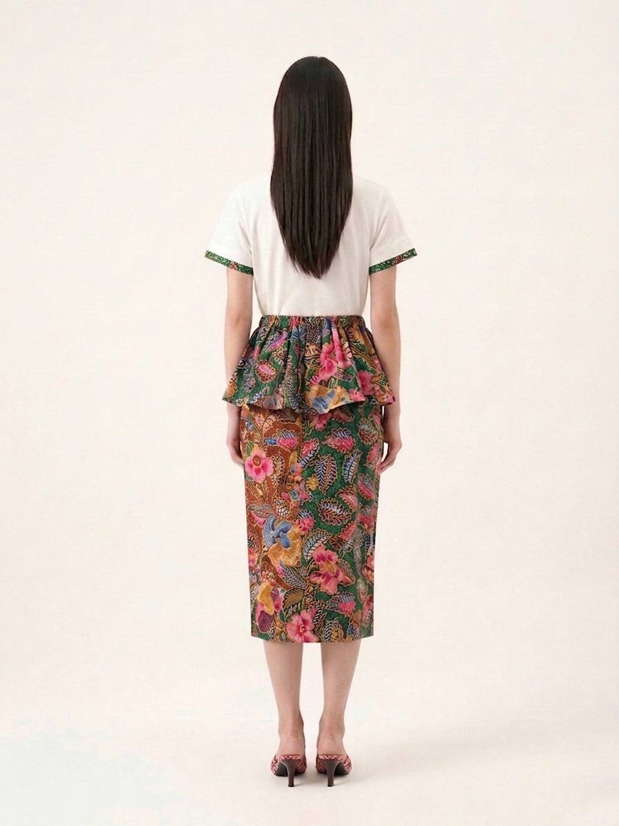 T8066 - Melur Peplum Batik Skirt