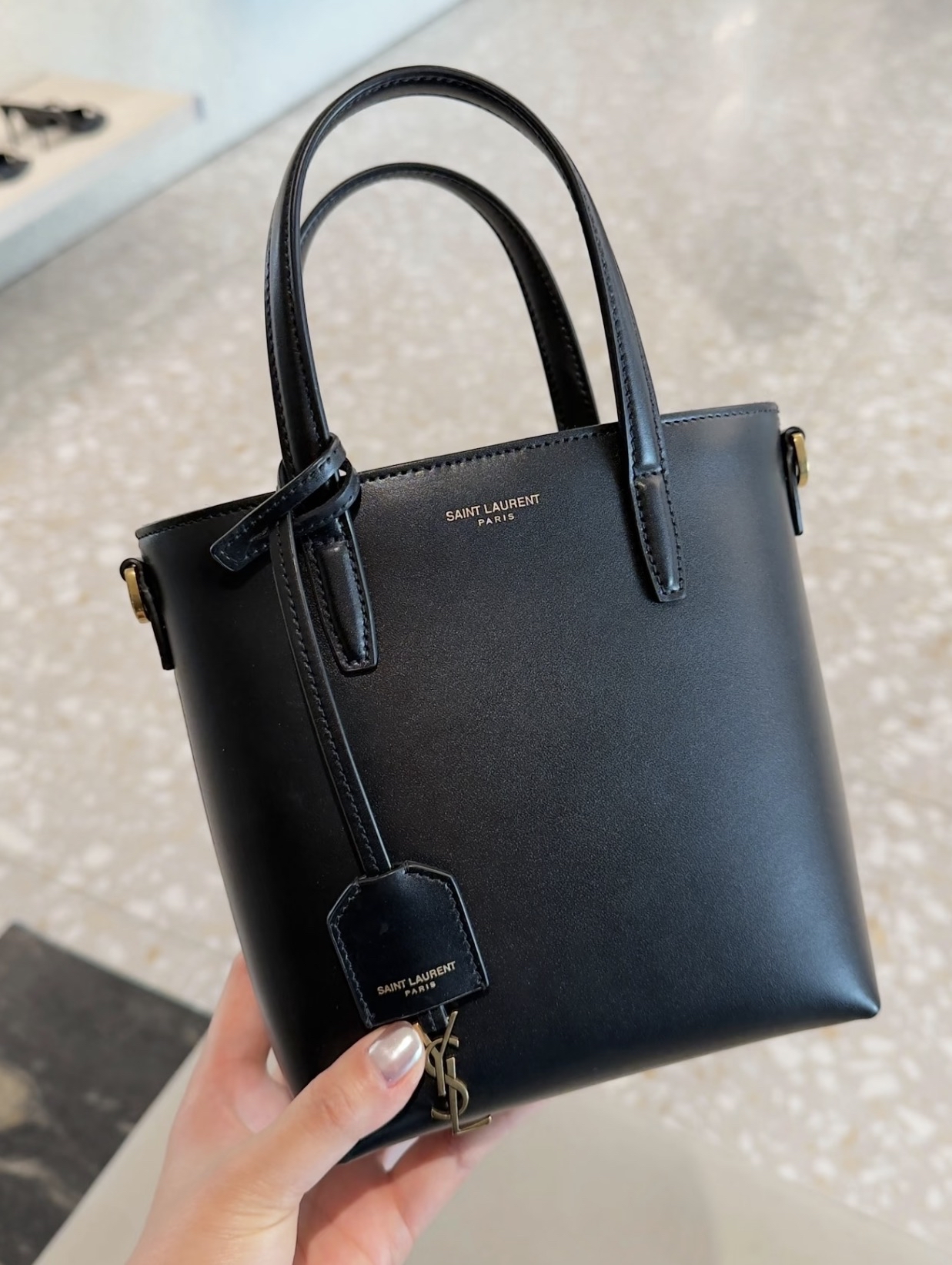 訂貨 ✈️ Saint Laurent Mini Toy Shopping Bag Size 18x17x8cm