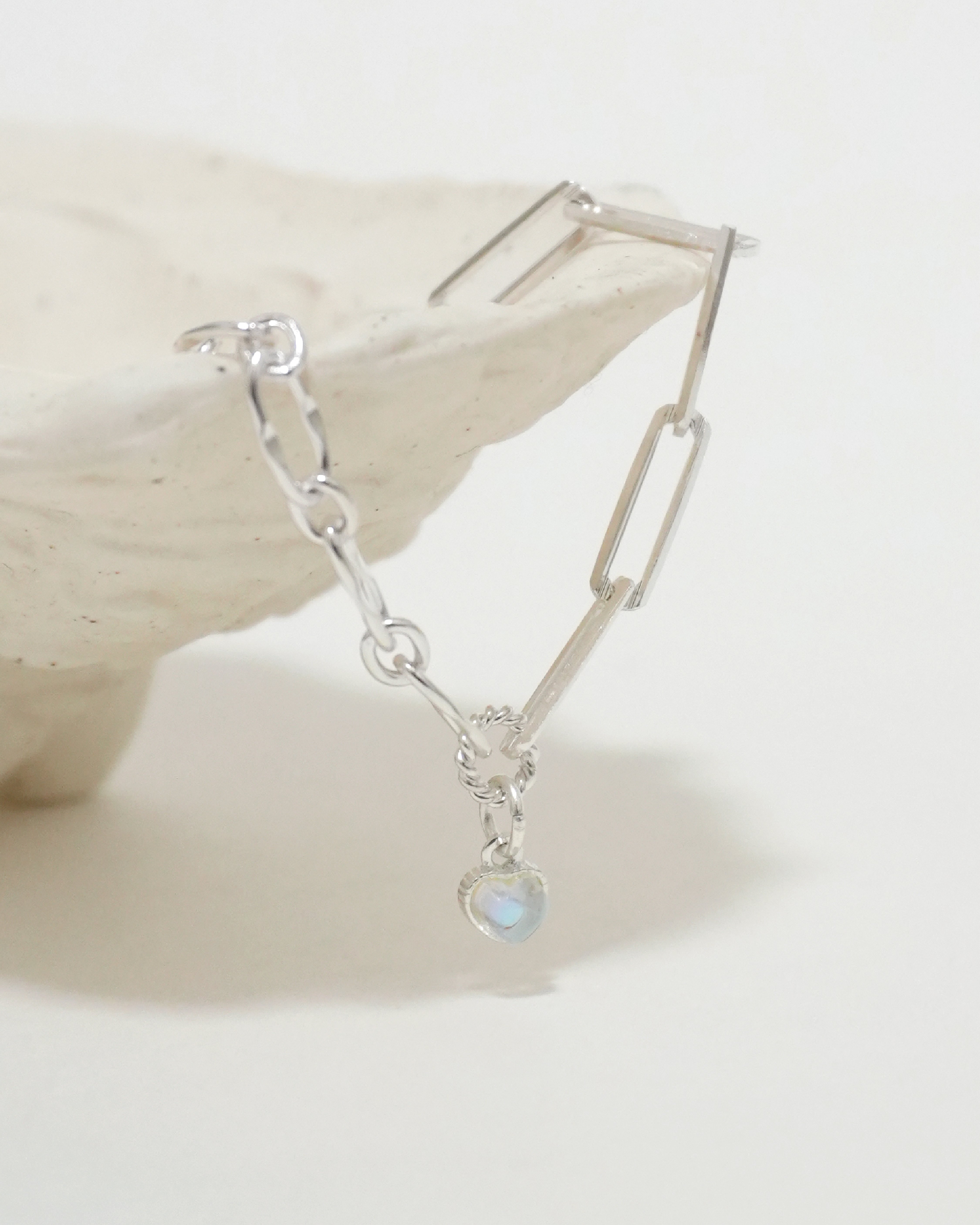 Iridescent Heart Opal Bracelet